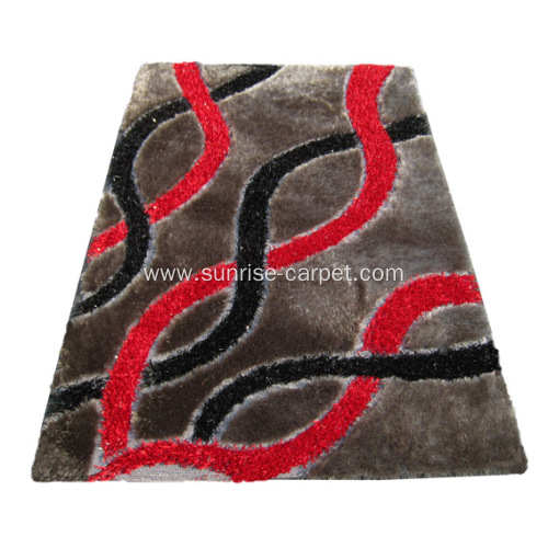 Silk Viscose Loop Shaggy  Rug